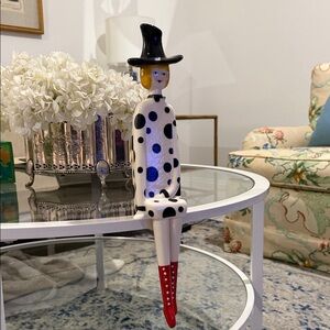 Terre du Scirocco Polka Dot Figurine with Red Boots